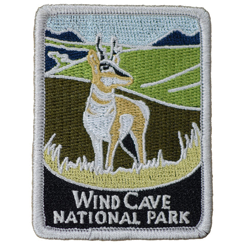 Wind Cave National Park Patch - South Dakota, Antelope, SD Badge 3" (Iron on)