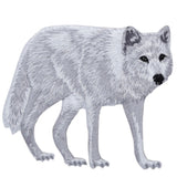 Arctic Wolf Applique Patch - White Snow Animal, Wild Dog Badge 3.5" (Iron on) - Patch Parlor