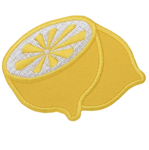 Lemon Patch Applique - Citrus, Fruit, Food Badge 3" (Iron on) - Patch Parlor